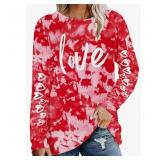 15-9B3 Roshop Women's Love Graphic Long Sleeve...