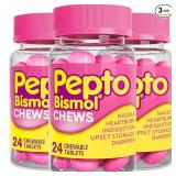 24-5C4 Pepto Bismol Chews - 5 Symptom Relief,...