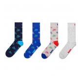 24-5C1 Happy Socks 4-Pack Bike Socks, Bike, S/M