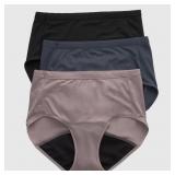 24-7C3 Hanes Women's Period Protection Briefs -...