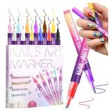 24-1C7 Nail Art Pen 12 Colorful Nail Art...
