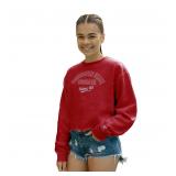 24-4C3 Blue 84 Women's Crop Crewneck Sweatshirt...