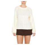 24-9B2 Forever 21 Women's Peasant-Sleeve Cable...