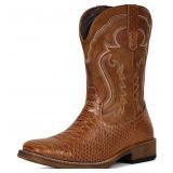 24-9B4 IUV Cowboy Boots for Men Faux Snake Skin