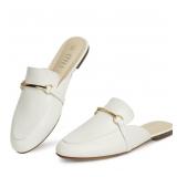 24-9A2 MUSSHOE Gold Buckle Mules, Memory Foam,...