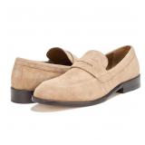 24-11A2 BOSS Men's Suede Loafer - Beige, Size 8.5