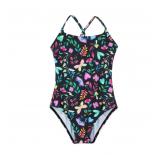 24-6D5 Gottex Girl's Criss Cross Tie Back One...