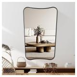 $55 Irregular Wall Mirror 19.7'x 35.5' Black Frame