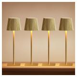 $42 LUTEC 4 Pack Cordless Table Lamp,6000mAh Recha