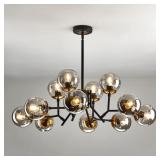 $160 UOFUS 12-Light Glass Globe Sputnik Chandelier