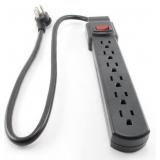 $50 QTY 5- 6 Outlet Surge Strip, Horizontal, 90 Jo