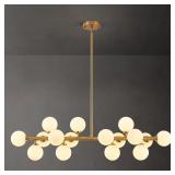 $128 16-Light Globe Sputnik Chandelier, Mid Centur