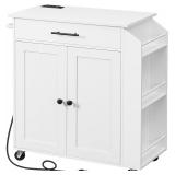 $139 HOOBRO Kitchen Island with Power Outlet, Kitc