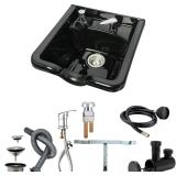 $120 OMWAH Shampoo Bowl for Salons, Black ABS Plas