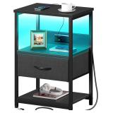 $36 Seventable Nightstand with Charging Station, L