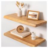 $72 24' Live Edge Floating Shelves, 1.4' Extra Thi