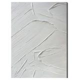 $110 Creespi White Textured Wall Art - Hand Painte