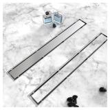 $43 Shower Drain, 2 in 1 Linear Shower Drain 24 In