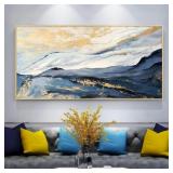 $78 Blue & Gold Mountain Framed Wall Art for Livin