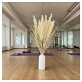 $80 Two 12' Ceramic Vases + 40' Tall Dried Pampas