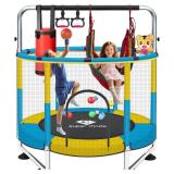$93 55' Indoor & Outdoor Trampoline for Kids with