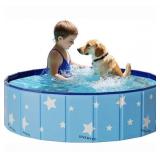 $60 63' Foldable Kiddie Pool, Hard Plastic Kiddie