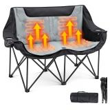 $86 Heated Double Camping Chair for Adults, 4 Heat