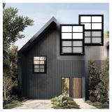 $86 2 Pcs Black Shed Windows 18' x 23' - Pro Serie