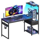 $85 Casaottima 48' Gaming Desk with LED Lights & C