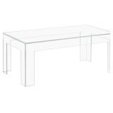$400 Clear Acrylic Coffee Table,39' Wide,16' Deep,