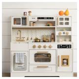 $127 Wooden Play Kitchen for Kids  Realistic Appli
