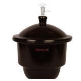 $185 stonylab Amber Glass Vacuum Desiccator with G