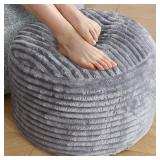 $28 SHOUREN Stuffed Round Ottoman,Corduroy Pouf Ot