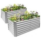 ATRANURE 4X2X2ft(2 Pack) Galvanized Raised Garden