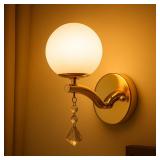 $59 Gold Wall Sconce 1 Light Mid Century Modern Gl