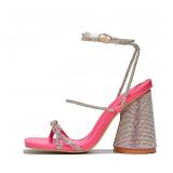 25-24A1 Cape Robbin Orara Chunky Block Heels...