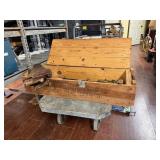 Vintage Military 105MM Ammo Crate and Tools