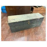Primitive Wooden Tool Chest with Hand Tools