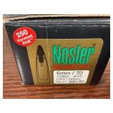 Nosler 6mm 70 Grain Ballistic Tip Bullets