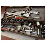Metal Toolbox with Assorted Hand Tools