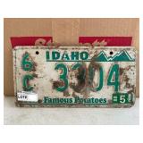 Vintage Idaho License Plate