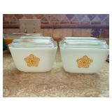 Pyrex Golden Floral Dishes