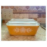 Pyrex Golden Floral Casserole