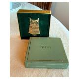 Vintage Avon Jeweled Owl Brooch