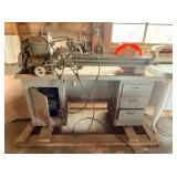 South Bend Metal Lathe on Cabinet