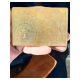 Vintage Brass Compact Case