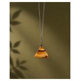 Triangular Agate Pendant Necklace