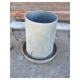 Vintage Galvanized Poultry Feeder