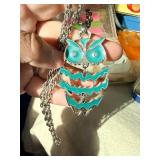 Vintage Owl Pendant Necklace