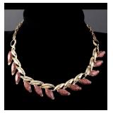Vintage Lucite Goldstone Necklace